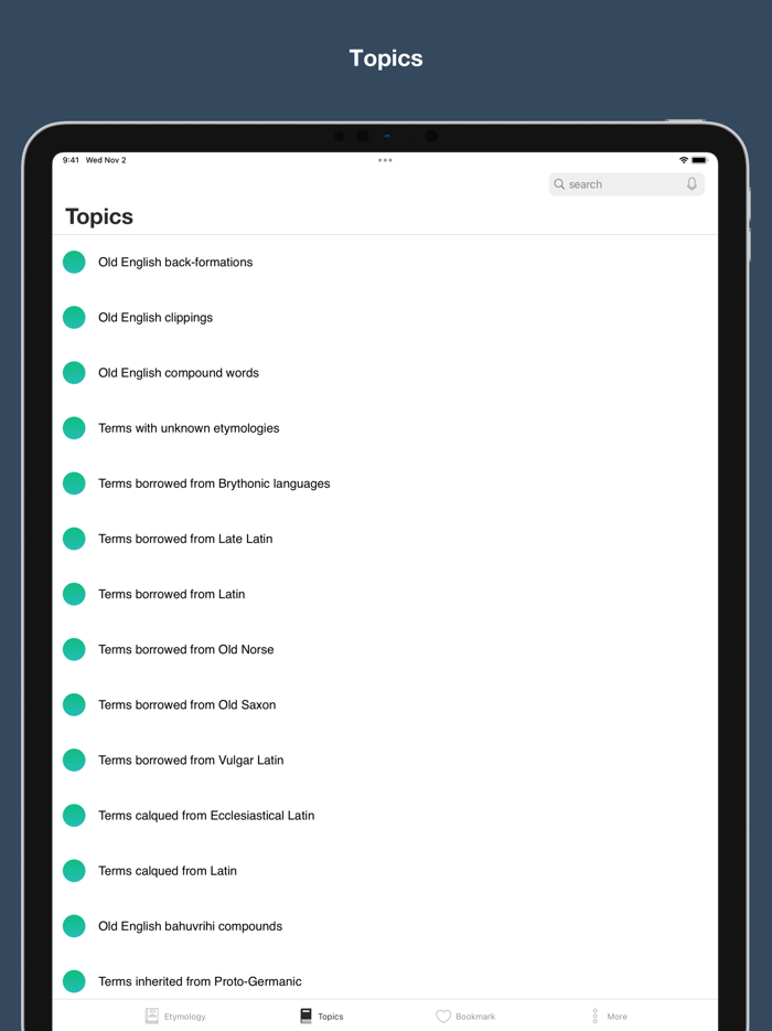 Old English Etymology