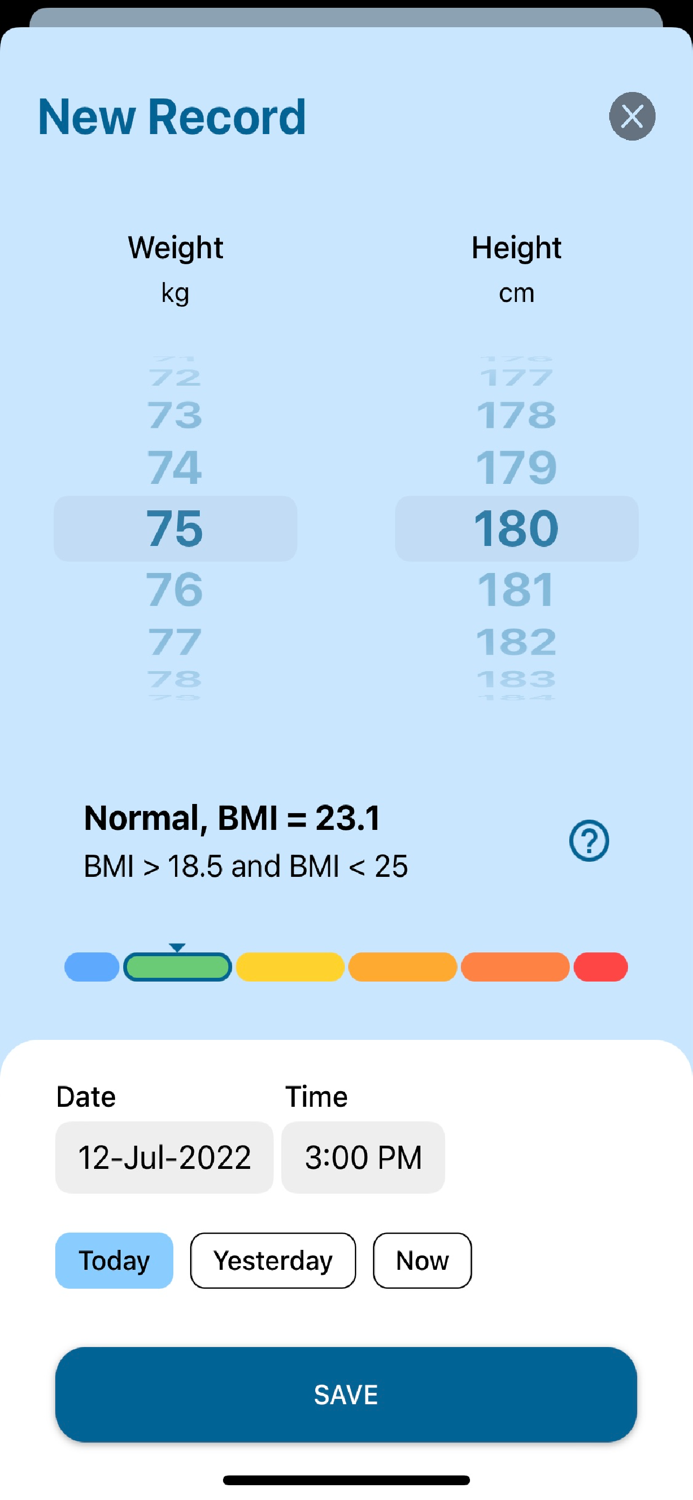 Body Mass Index Tracker