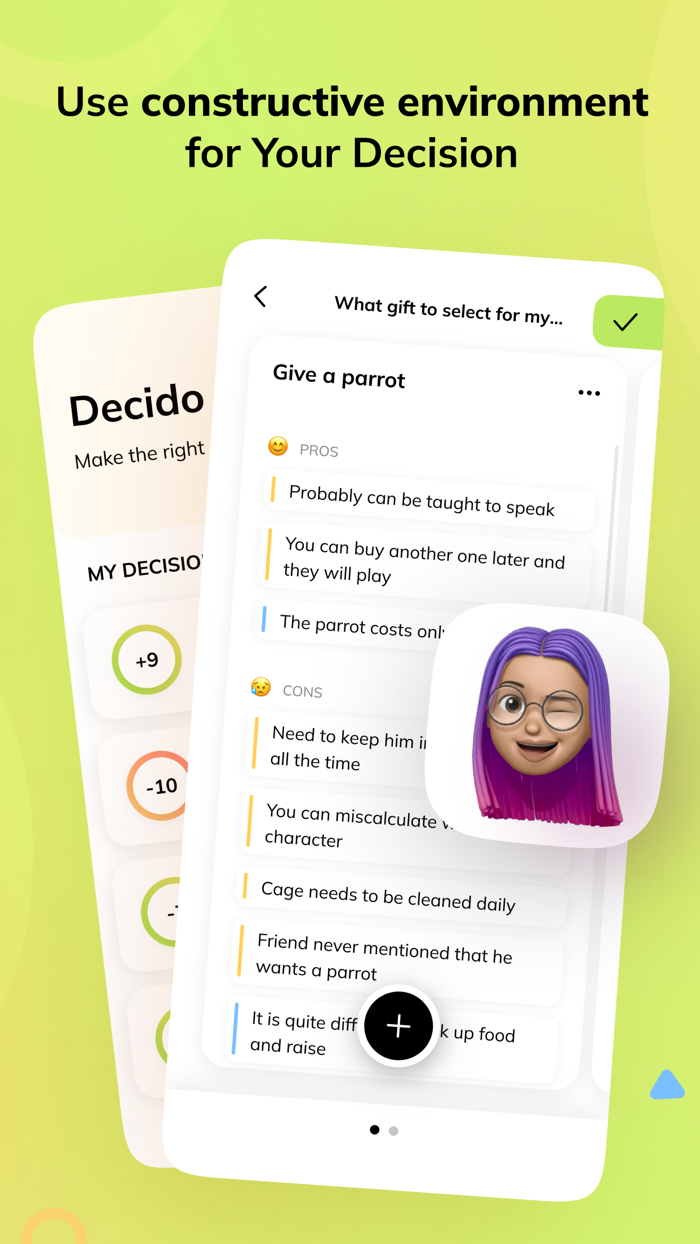 Decision Maker - Pros and Cons