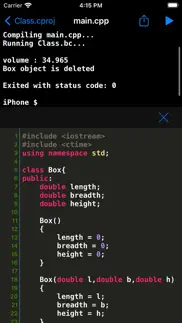 c++ shell - c++ code compiler iphone screenshot 4