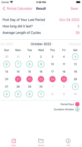 Game screenshot Period Calculator apk
