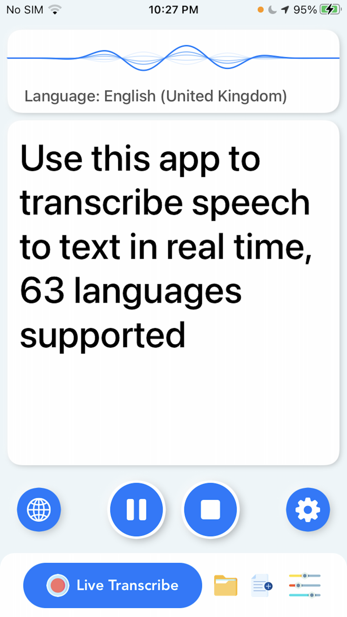 Dictation to text - transcribe