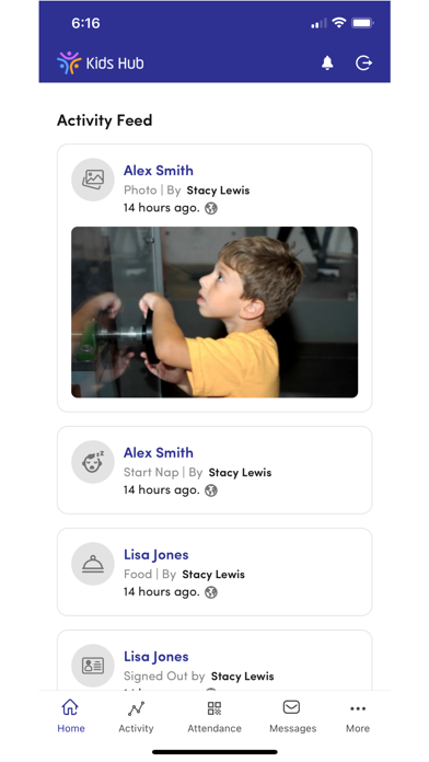 Kids Hub - Child Care App Screenshot