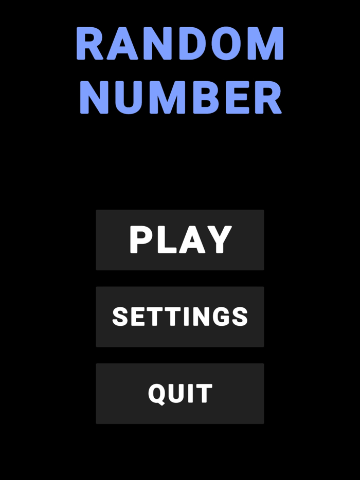 Random Number Full Screen