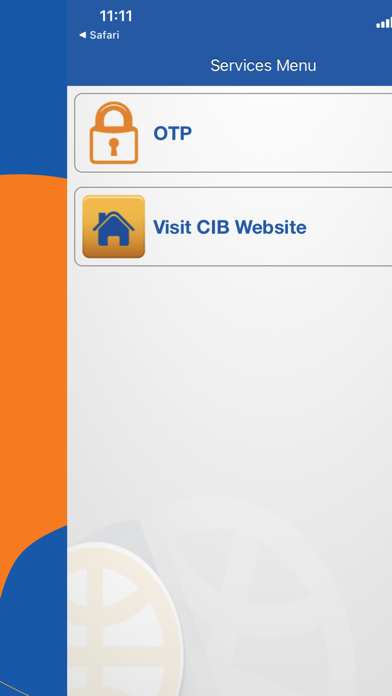CIB Corporate OTP Screenshot