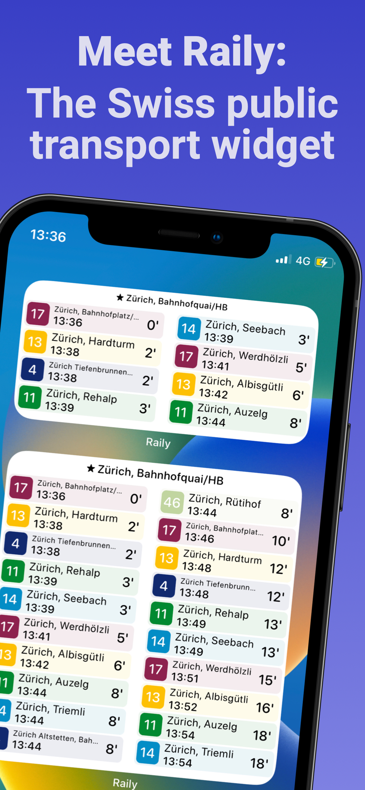 Raily: Swiss Transport Widget