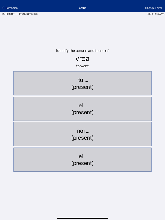 LP Romanian iPad screenshot 4 - Education app