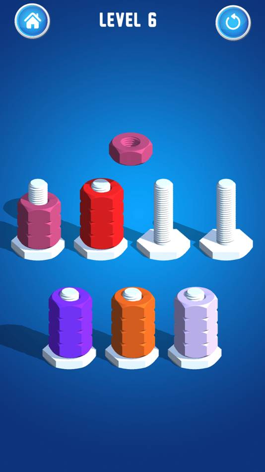#7. Nuts Sorting: Sort the Bolts (iOS) By: Skilljoy, LLC