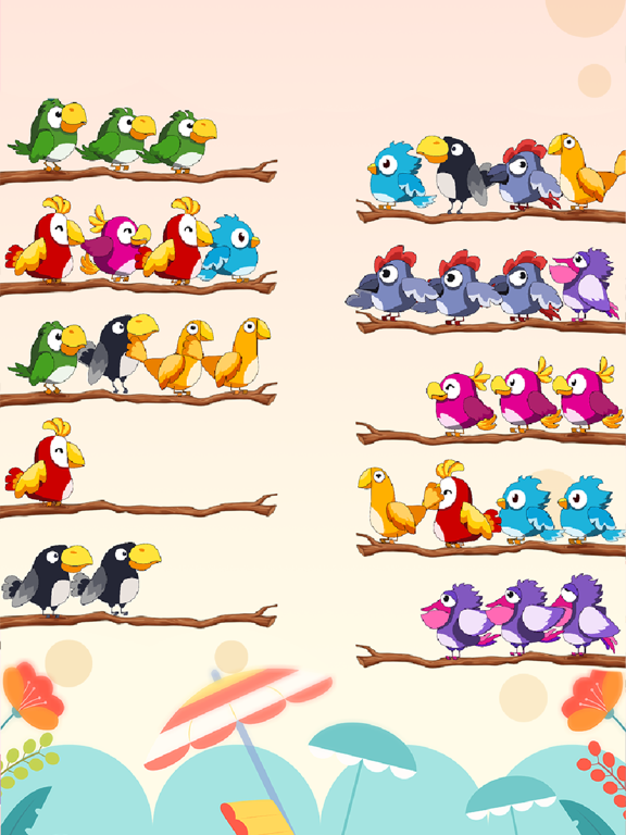 Bird Sort By Color Puzzle screenshot 2