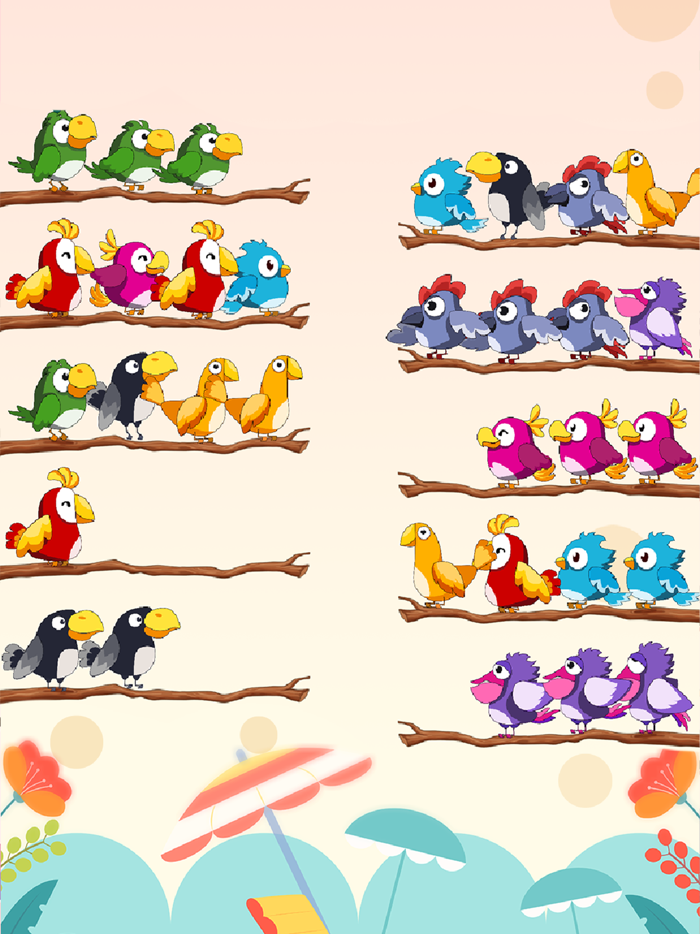 Bird Sort By Color Puzzle