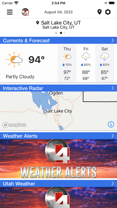 ABC4 Weather Screenshot 1 - AppWisp.com ABC4 Weather Screenshot 1 - AppWisp.com