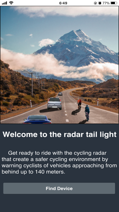 cycling radar app Screenshot