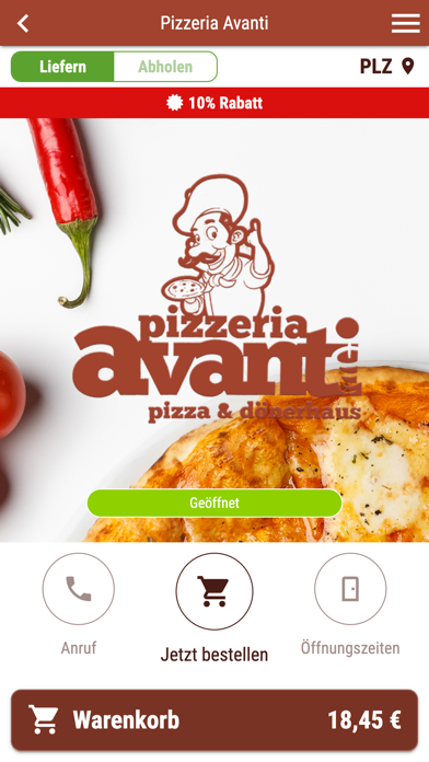 Pizzeria Avanti Screenshot