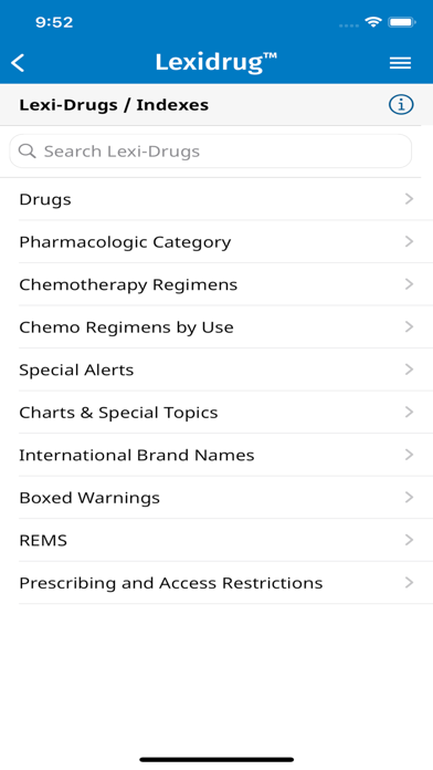 UpToDate Lexidrug Screenshot