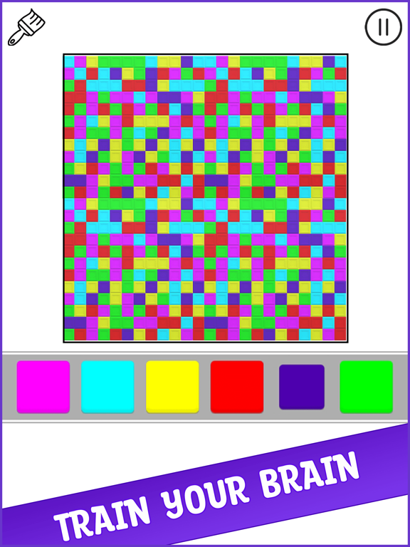 Floodfill Tiles Color Puzzle iPad screenshot 1 - Games app