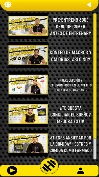 club fitness Entrenamientos Screenshot