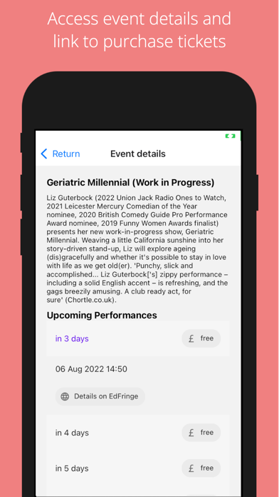 Unofficial EdFringe Screenshot