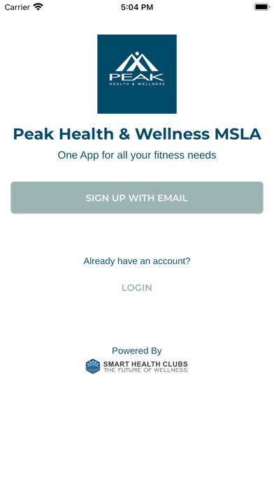 Peak Health & Wellness MSLA Screenshot