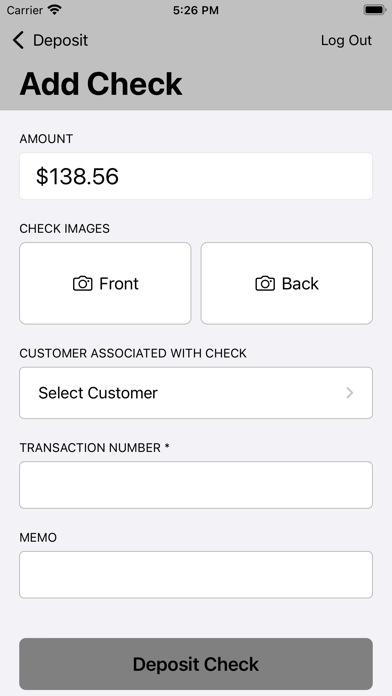 PB&T Bank Business Deposit Screenshot