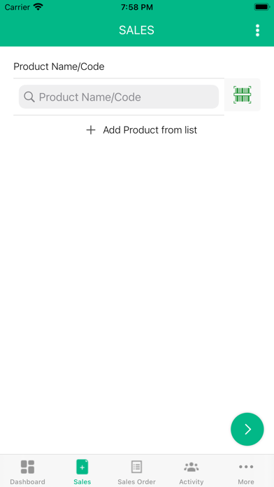 1myPOS Sales Screenshot