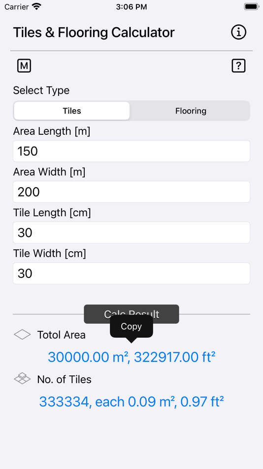 #10. Tiles and Flooring Calculator (iOS) By: Heng Jia Liang