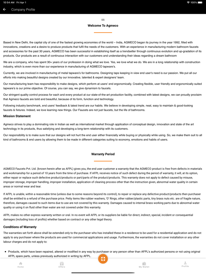 Agmeco Bathroom Fittings