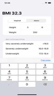 bmi calculator: simple iphone screenshot 2