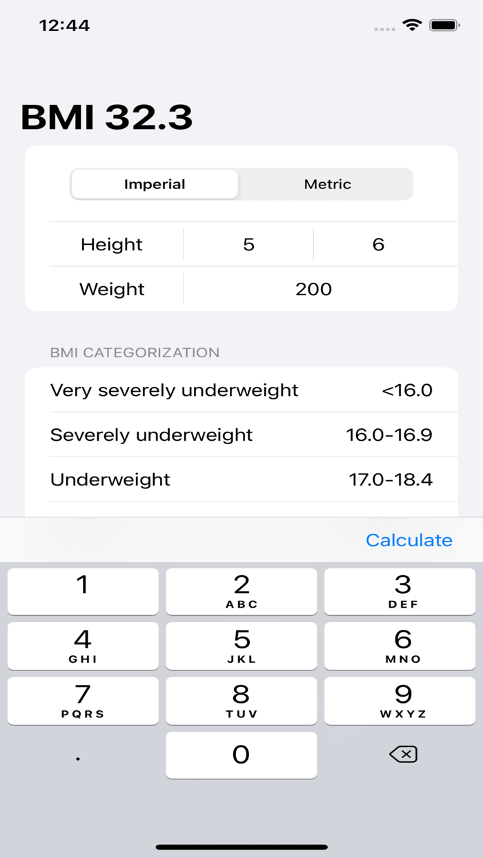 BMI Calculator Simple
