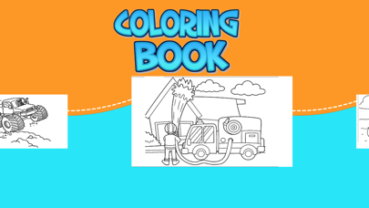 Fire truck coloring & tractor Screenshot