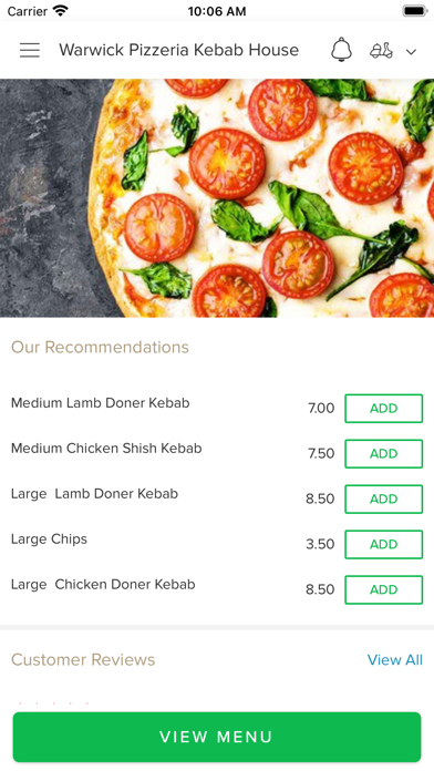 Warwick Pizzeria Kebab House Screenshot