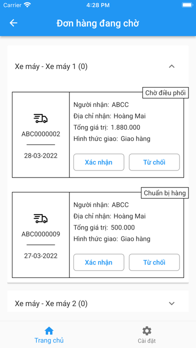 OMS-Hệ thống quản lý đơn hàng Screenshot