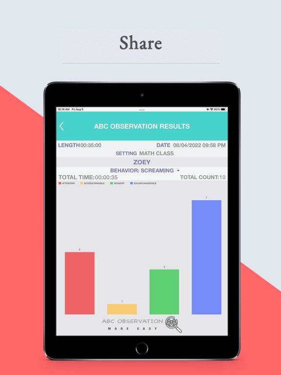 ABC Observe iPad screenshot 5 - Productivity app