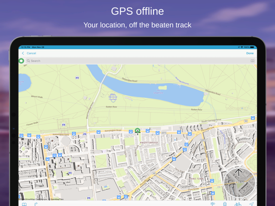 London on Foot : Offline Map iPad screenshot 4 - Navigation app