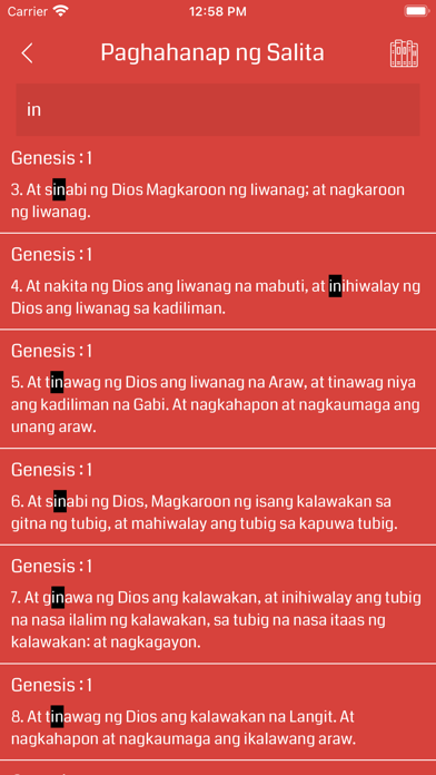 Filipino Bible - Offline Screenshot