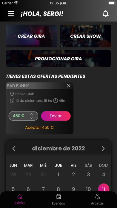 Eventgow Screenshot
