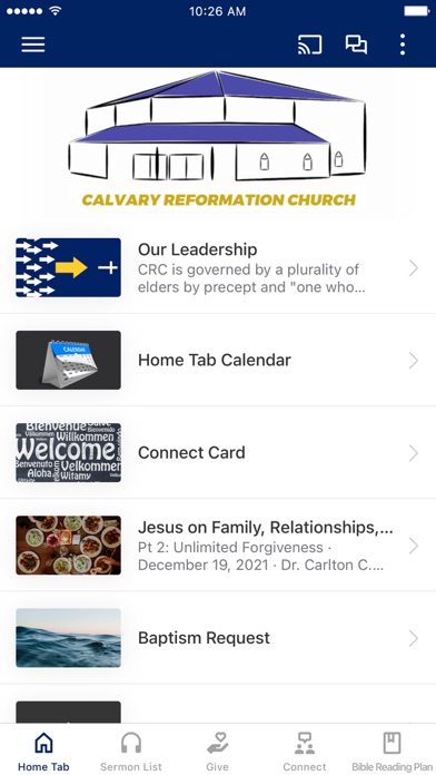 Calvary Reformation Church Screenshot
