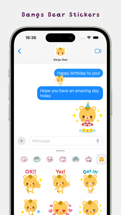 Bangs Bear Stickers Screenshot