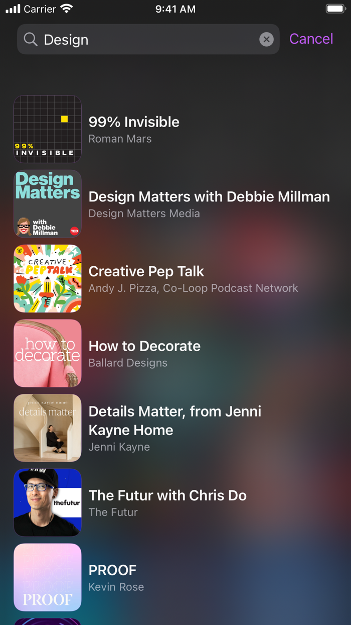 Podcast Player  Shadow