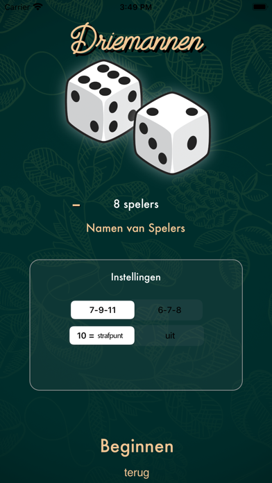 Driemannen - hét dobbelspel iPhone app afbeelding 2