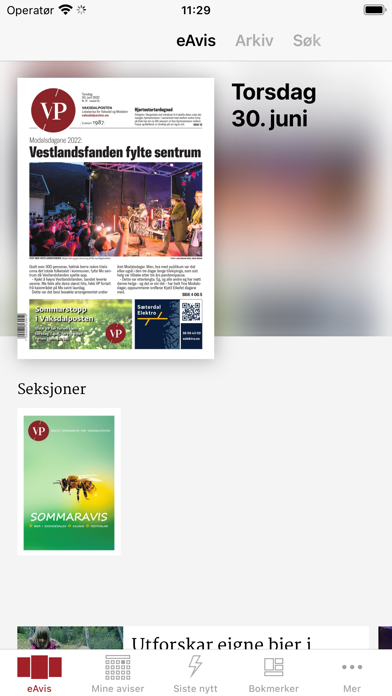 Vaksdalposten eAvis Screenshot