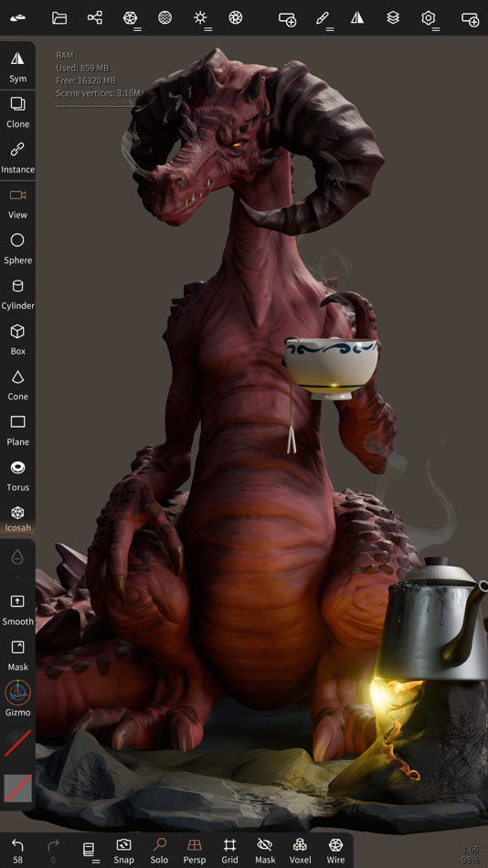 #2. Nomad Sculpt (iOS) 由: Hexanomad