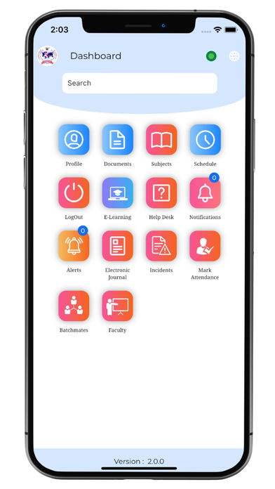 IHSM Student Screenshot