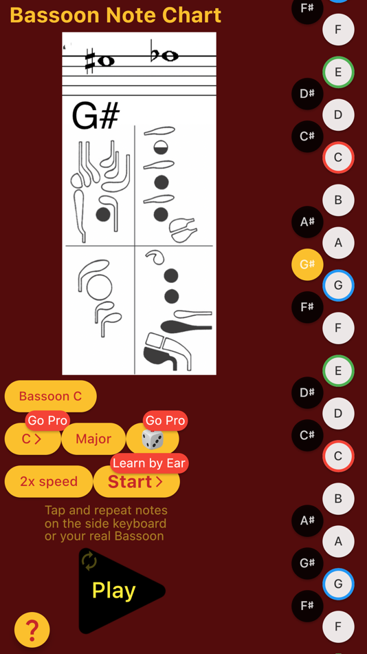 #2. Bassoon Note Chart (iOS) 由: Oleg Sokolov