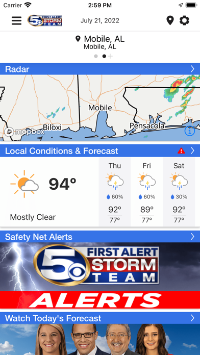 WKRG Weather Screenshot