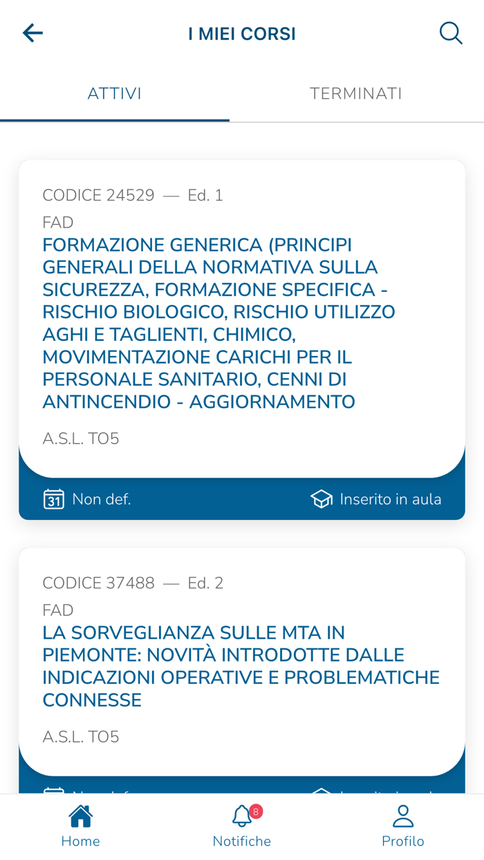 Formazione Sanità Piemonte