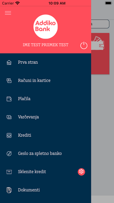 Addiko Mobile Slovenija Screenshot
