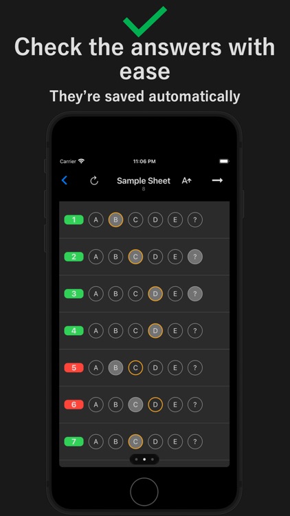 Answer Sheet with Overview