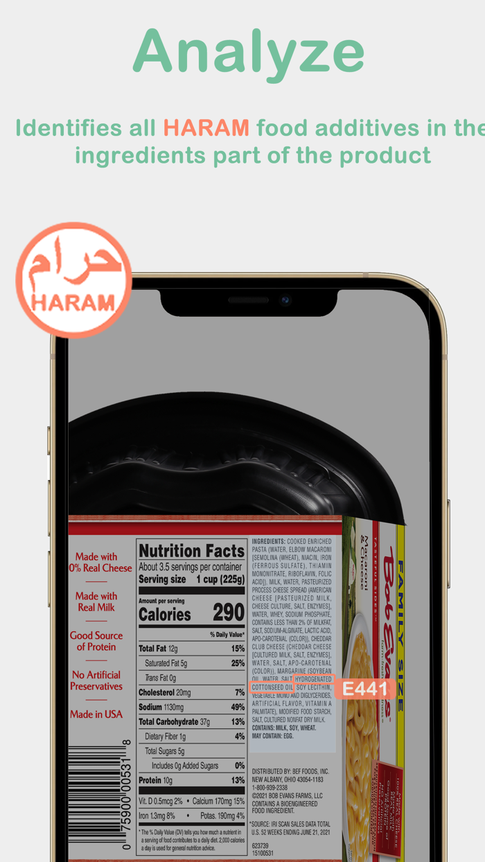 Find Halal food Scanner Haram