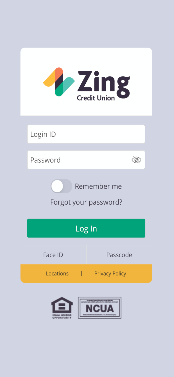 Zing Credit Union Mobile App