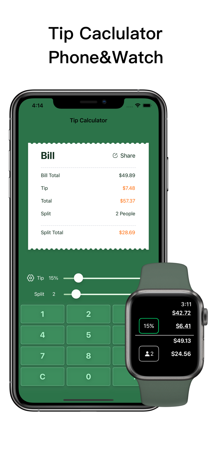 Tip Calculator WatchandPhone